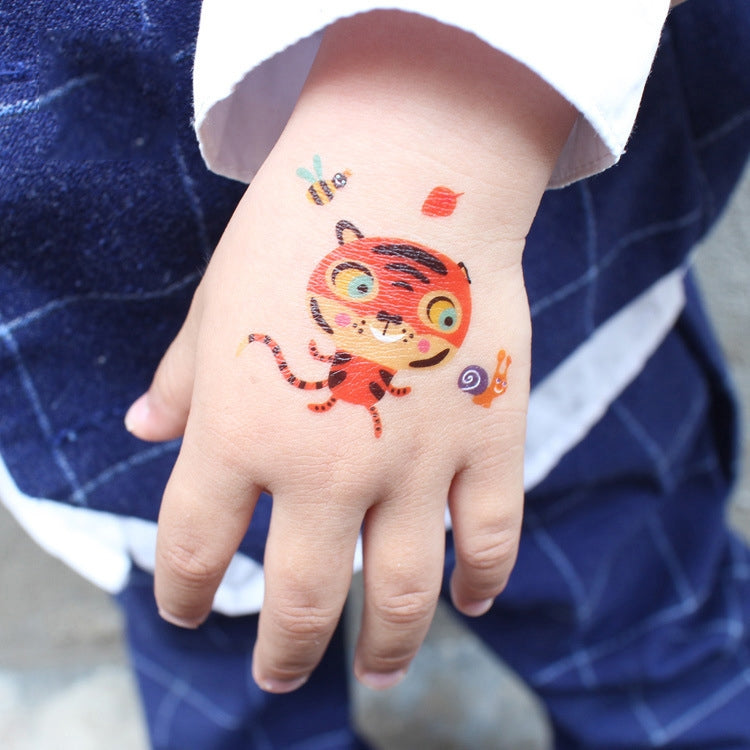 20 PCS Waterproof Anti-Sweat Children Cute Cartoon Animal Tattoo Stickers
