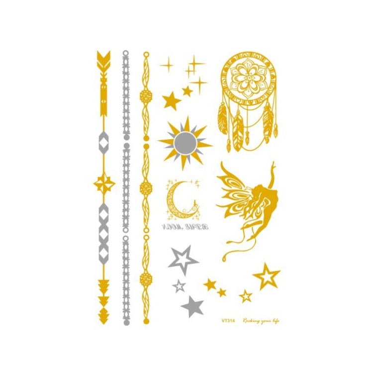 10 PCS Waterproof Hot Stamping Fashion Temporary Tattoo Stickers