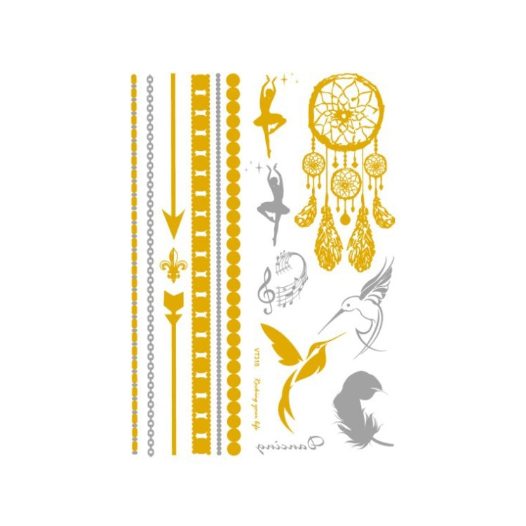 10 PCS Waterproof Hot Stamping Fashion Temporary Tattoo Stickers