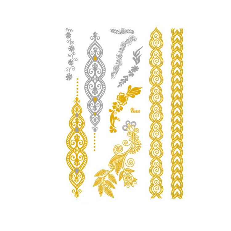 10 PCS Waterproof Hot Stamping Fashion Temporary Tattoo Stickers