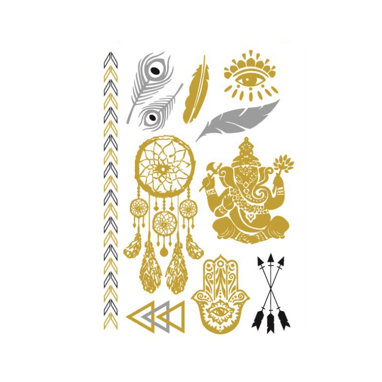 10 PCS Waterproof Hot Stamping Fashion Temporary Tattoo Stickers