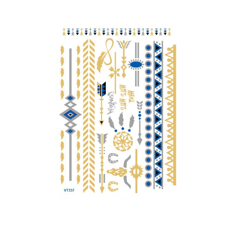 10 PCS Waterproof Hot Stamping Fashion Temporary Tattoo Stickers