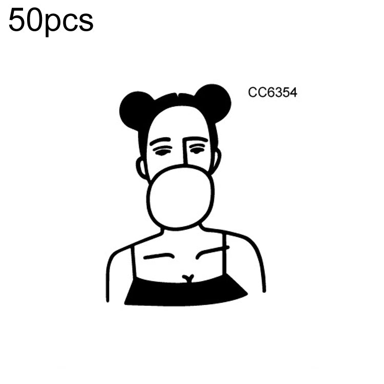 50 PCS Bad Girl Waterproof Dark Tattoo Stickers