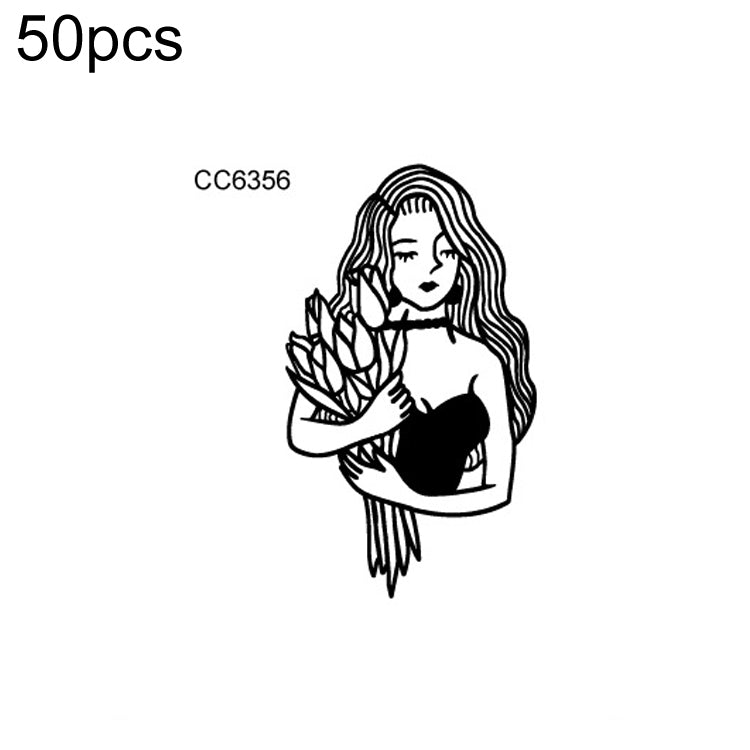 50 PCS Bad Girl Waterproof Dark Tattoo Stickers