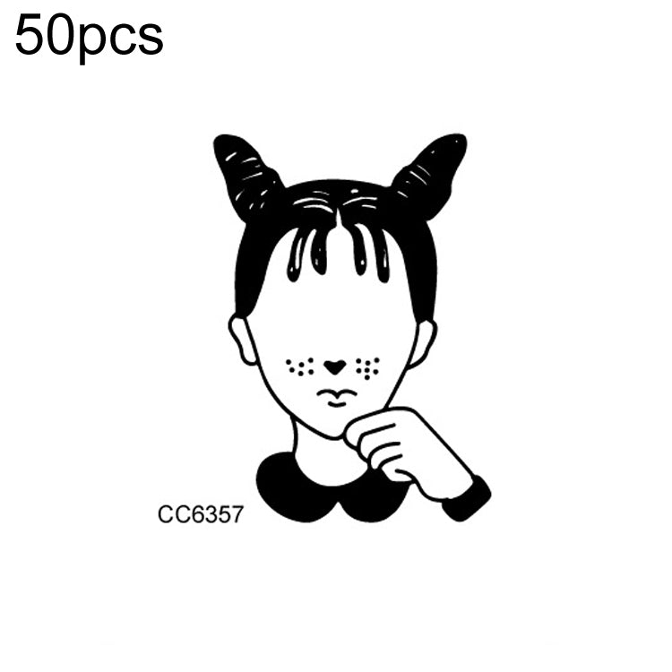 50 PCS Bad Girl Waterproof Dark Tattoo Stickers