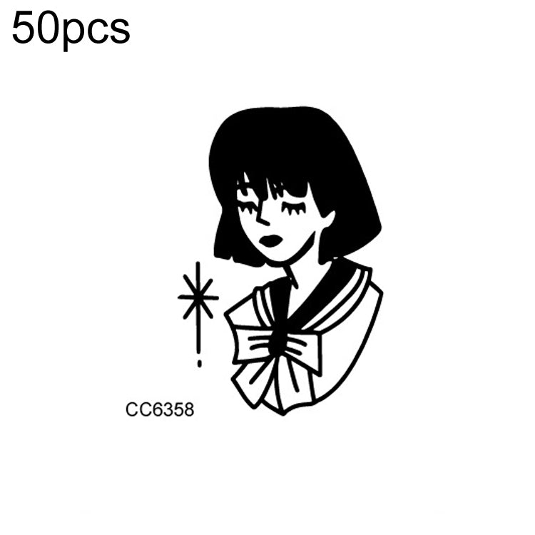 50 PCS Bad Girl Waterproof Dark Tattoo Stickers