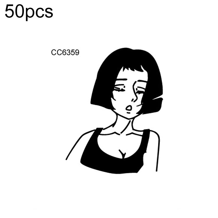 50 PCS Bad Girl Waterproof Dark Tattoo Stickers