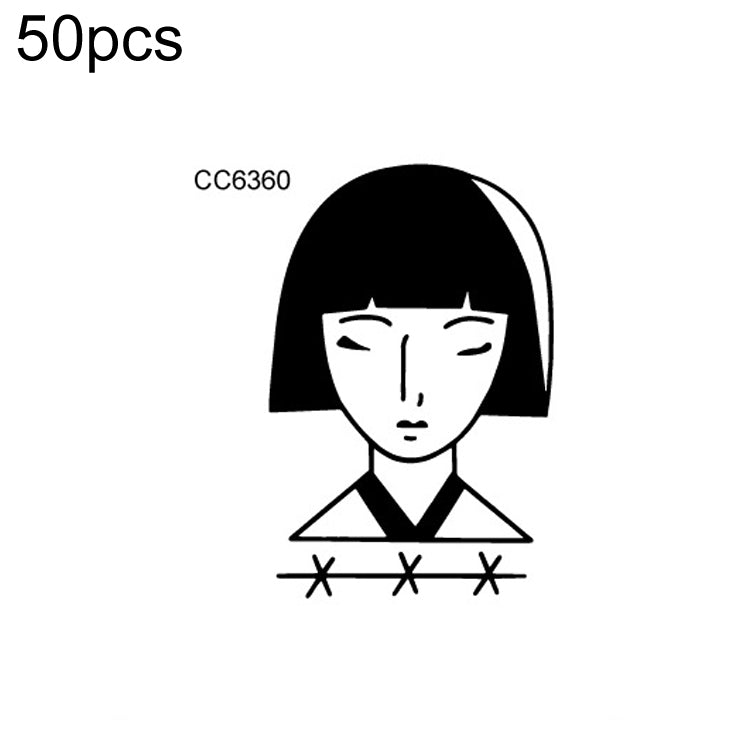 50 PCS Bad Girl Waterproof Dark Tattoo Stickers