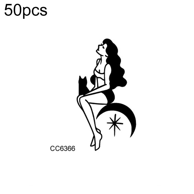 50 PCS Bad Girl Waterproof Dark Tattoo Stickers
