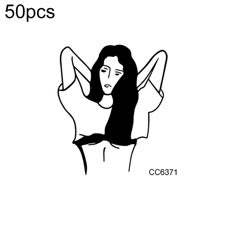 50 PCS Bad Girl Waterproof Dark Tattoo Stickers