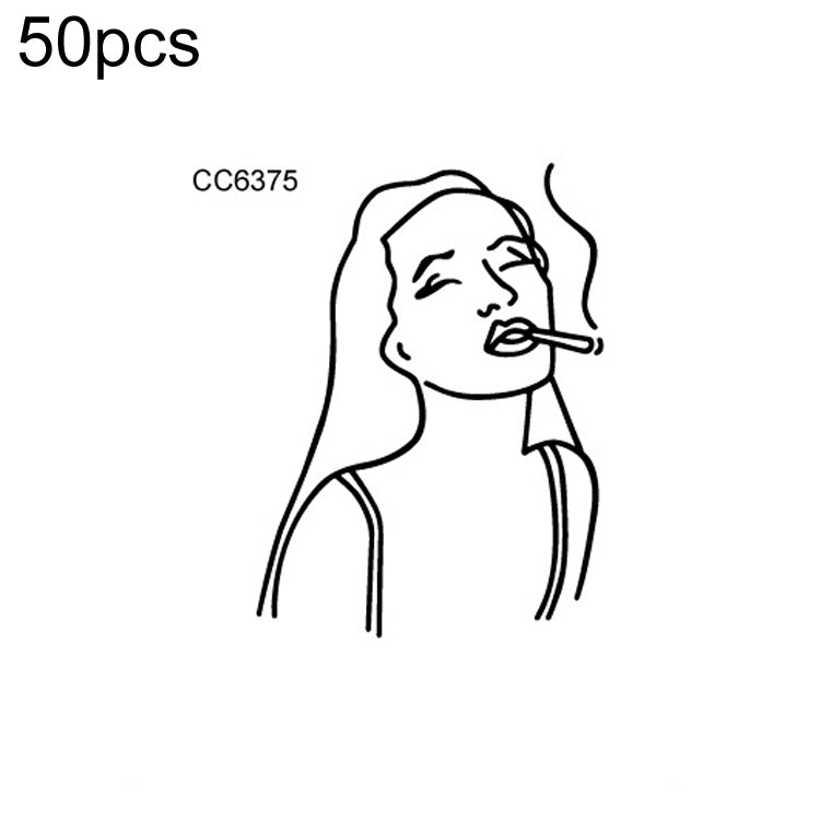 50 PCS Bad Girl Waterproof Dark Tattoo Stickers