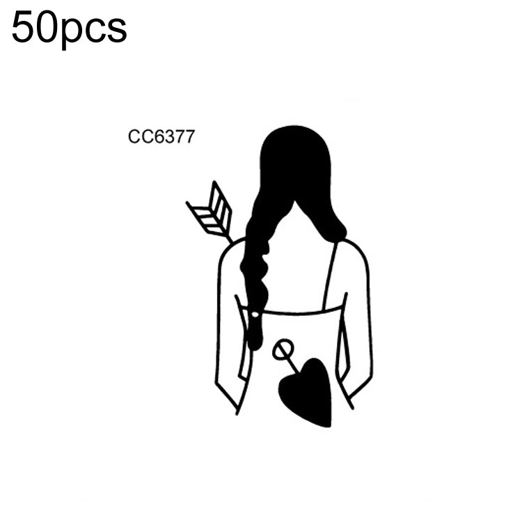 50 PCS Bad Girl Waterproof Dark Tattoo Stickers