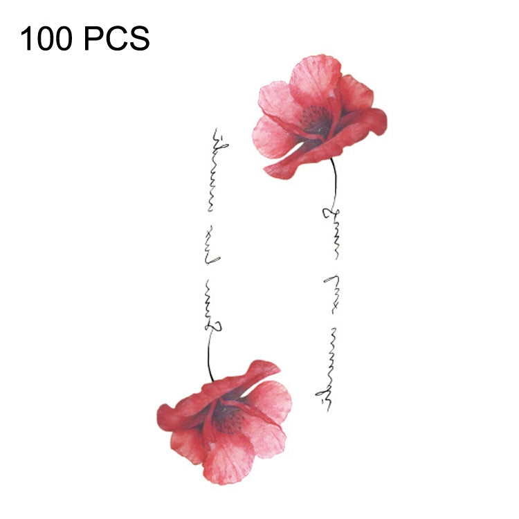 100 PCS Small Fresh Waterproof Temporary Back Tattoo Stickers