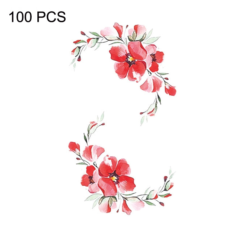 100 PCS Small Fresh Waterproof Temporary Back Tattoo Stickers