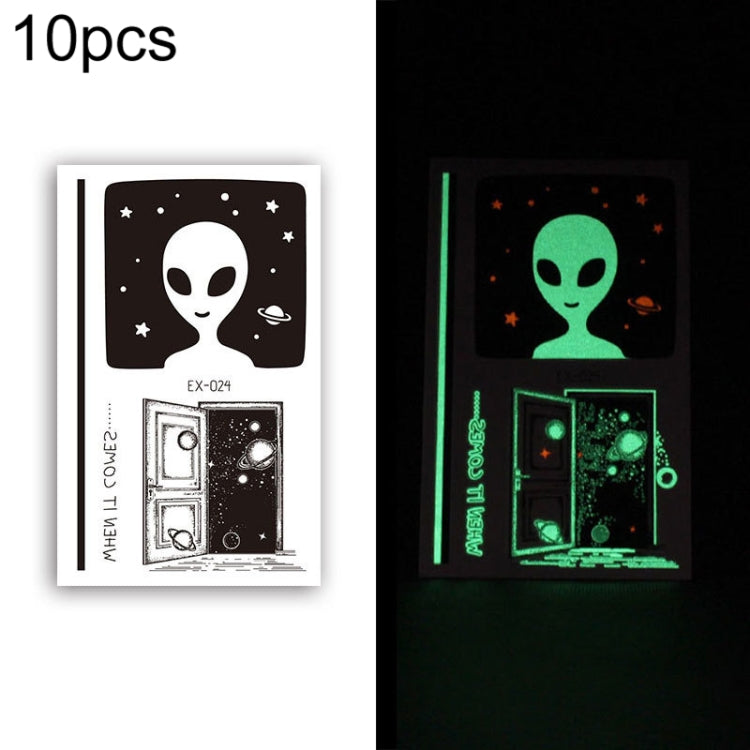 10 PCS Waterproof Color Luminous Tattoo Sticker Face Sticker