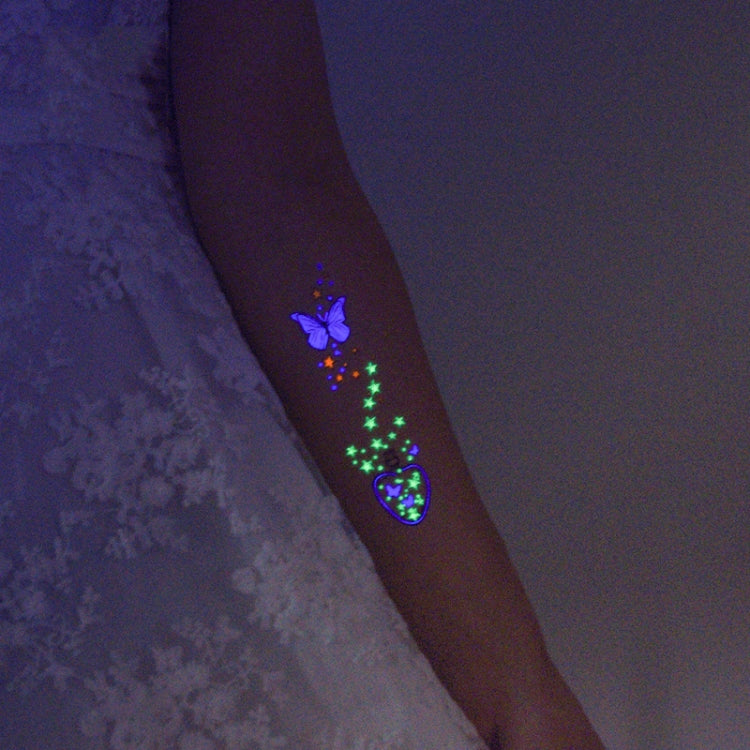 10 PCS Waterproof Color Luminous Tattoo Sticker Face Sticker
