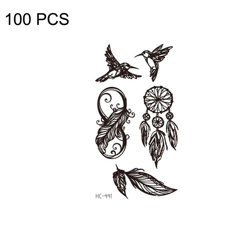 100 PCS Small Fresh Waterproof Tattoo Stickers