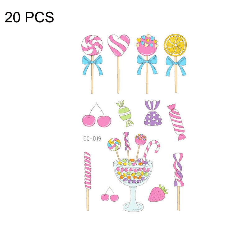 20 PCS Waterproof Sweatproof Cartoon Child Tattoo Stickers