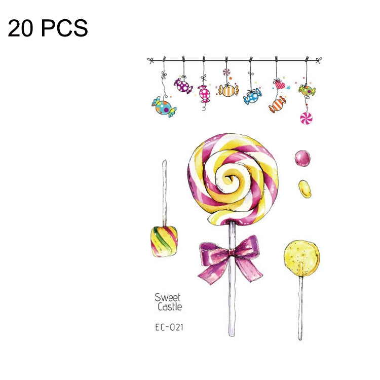 20 PCS Waterproof Sweatproof Cartoon Child Tattoo Stickers