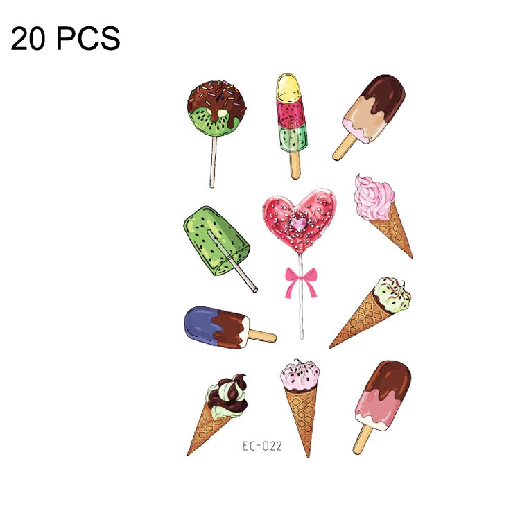 20 PCS Waterproof Sweatproof Cartoon Child Tattoo Stickers