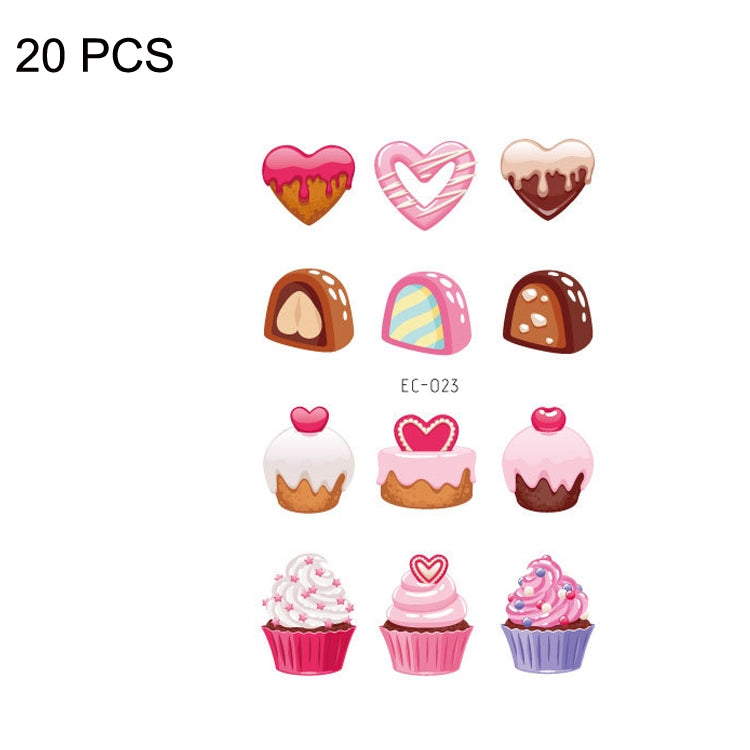 20 PCS Waterproof Sweatproof Cartoon Child Tattoo Stickers