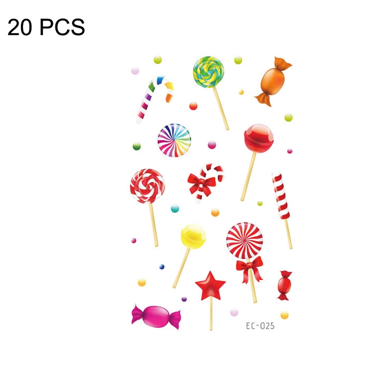 20 PCS Waterproof Sweatproof Cartoon Child Tattoo Stickers