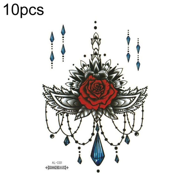 10 PCS Waterproof Arm Chest Scar Tattoo Sticker