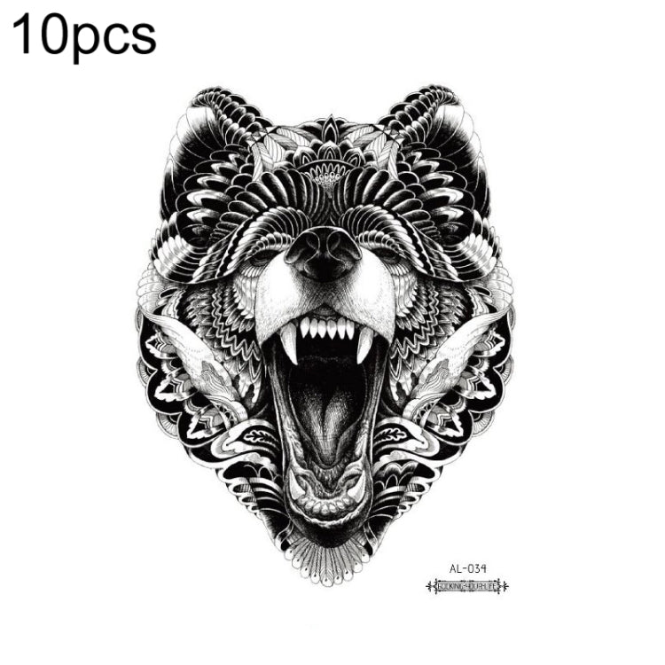 10 PCS Waterproof Arm Chest Scar Tattoo Sticker