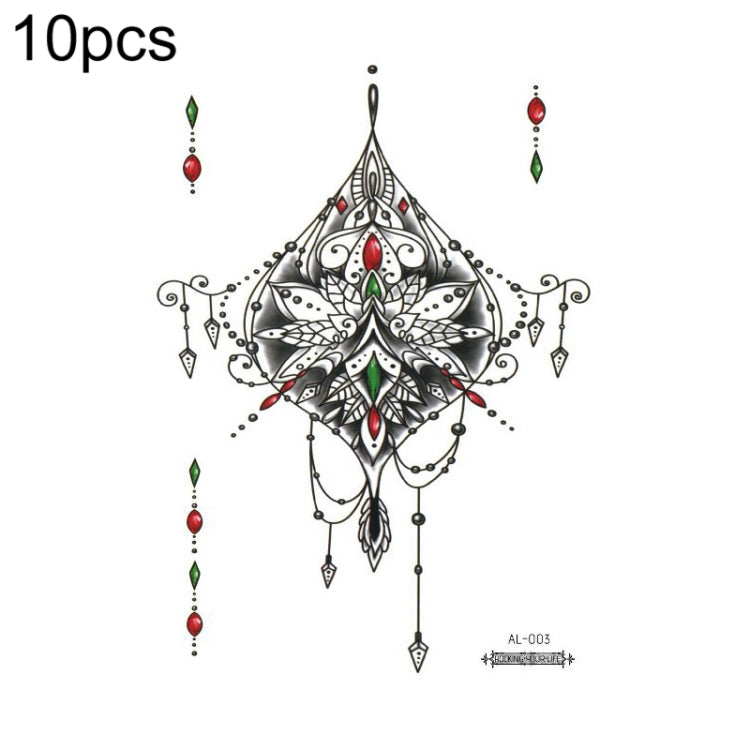 10 PCS Waterproof Arm Chest Scar Tattoo Sticker