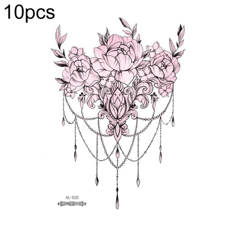 10 PCS Waterproof Arm Chest Scar Tattoo Sticker