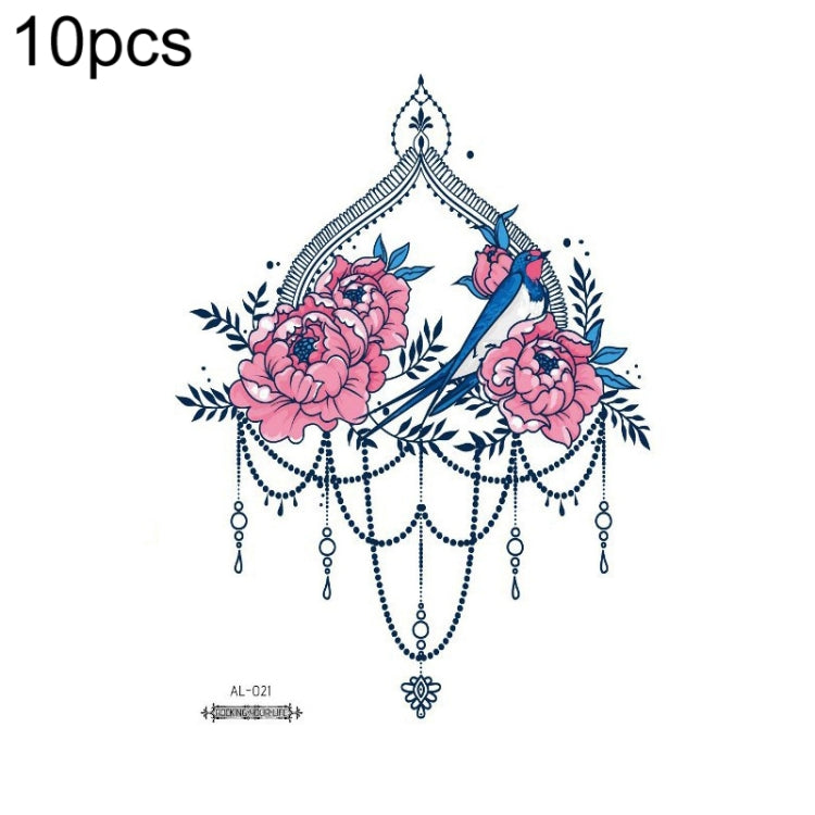 10 PCS Waterproof Arm Chest Scar Tattoo Sticker
