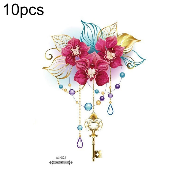 10 PCS Waterproof Arm Chest Scar Tattoo Sticker