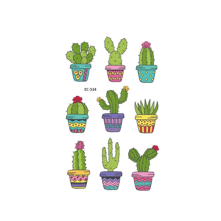 20 PCS Waterproof Painted Fruits Vegetables Plants Children Tattoo Stickers