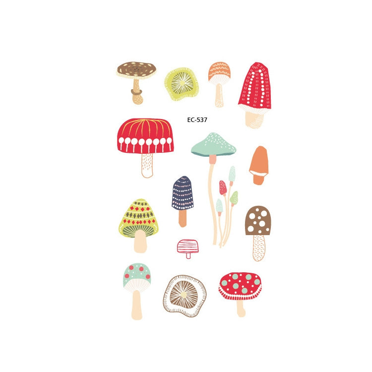 20 PCS Waterproof Painted Fruits Vegetables Plants Children Tattoo Stickers