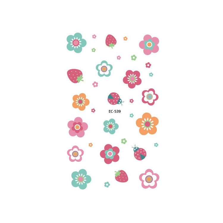 20 PCS Waterproof Painted Fruits Vegetables Plants Children Tattoo Stickers