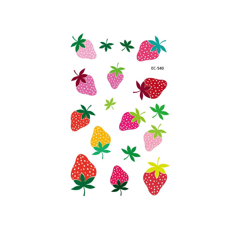 20 PCS Waterproof Painted Fruits Vegetables Plants Children Tattoo Stickers