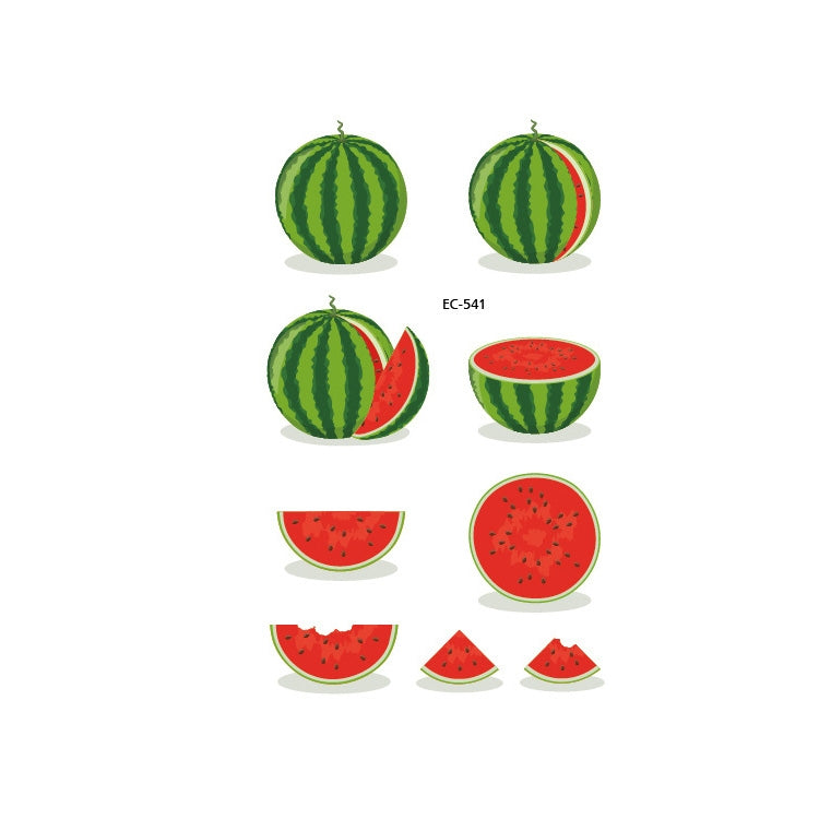 20 PCS Waterproof Painted Fruits Vegetables Plants Children Tattoo Stickers