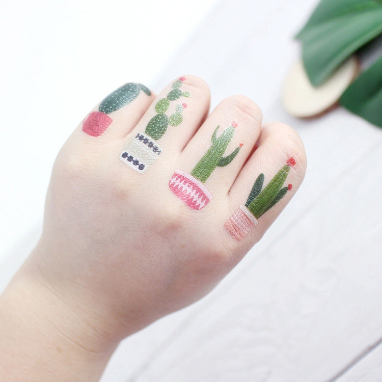 20 PCS Waterproof Painted Fruits Vegetables Plants Children Tattoo Stickers