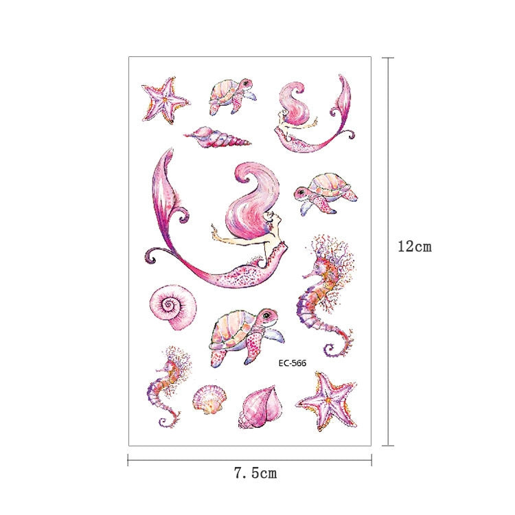 20 PCS Marine Animal Waterproof Children Tattoo Stickers