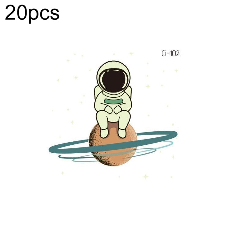 20 PCS Children Waterproof Space Luminous Tattoo Stickers