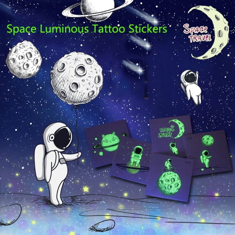 20 PCS Children Waterproof Space Luminous Tattoo Stickers