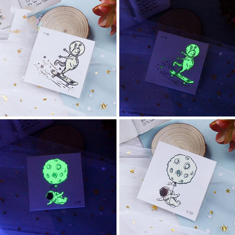 20 PCS Children Waterproof Space Luminous Tattoo Stickers