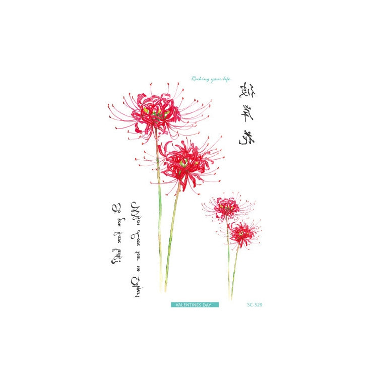 20 PCS Waterproof Flower Arm Tattoo Sticker