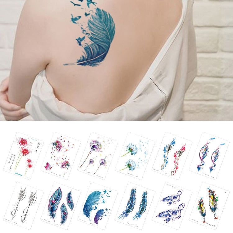20 PCS Waterproof Flower Arm Tattoo Sticker