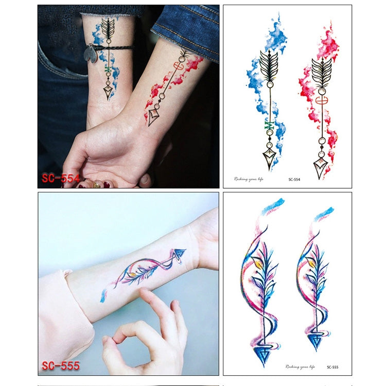 20 PCS Waterproof Flower Arm Tattoo Sticker