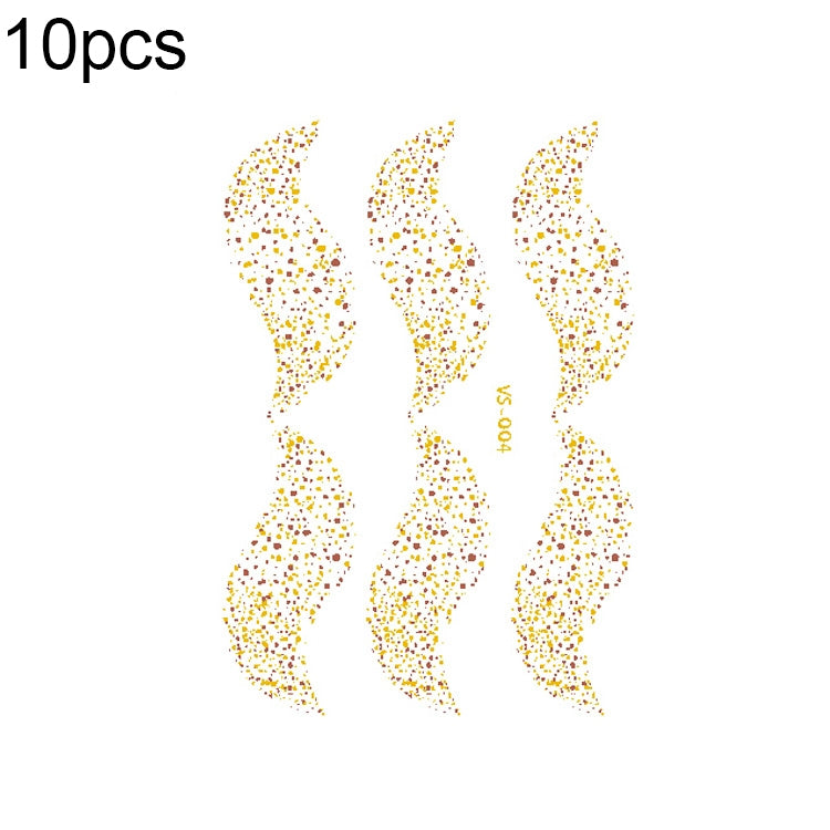 10 PCS Hot Stamping Waterproof Music Festival Face Tattoo Sticker