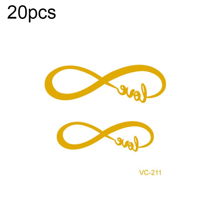 20 PCS Waterproof Bachelor Party Hot Stamping Wedding Bridal Tattoo Stickers