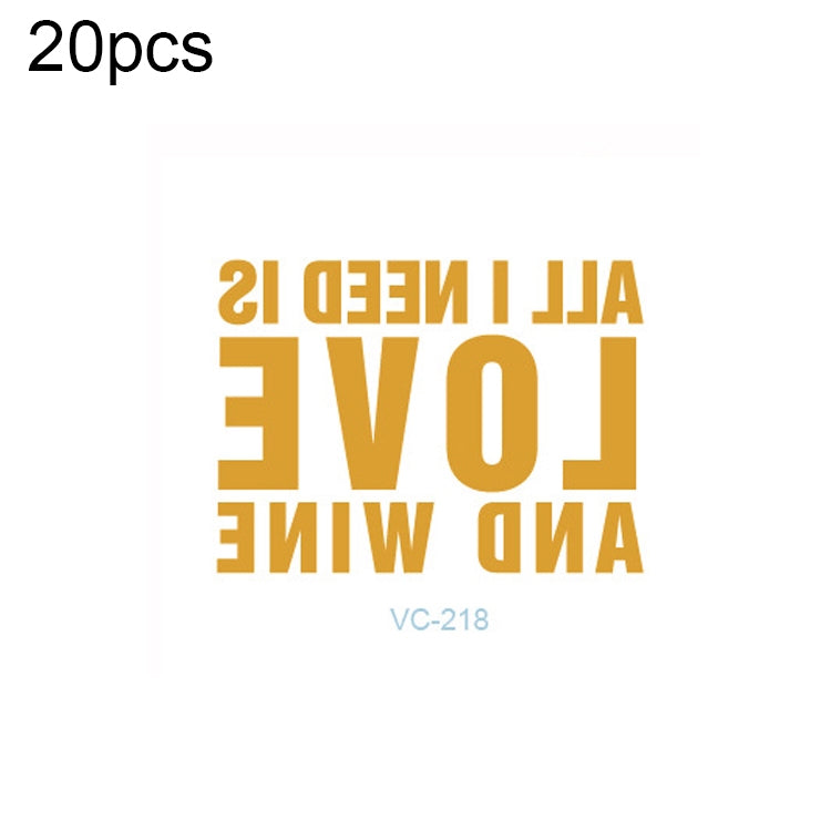 20 PCS Waterproof Bachelor Party Hot Stamping Wedding Bridal Tattoo Stickers