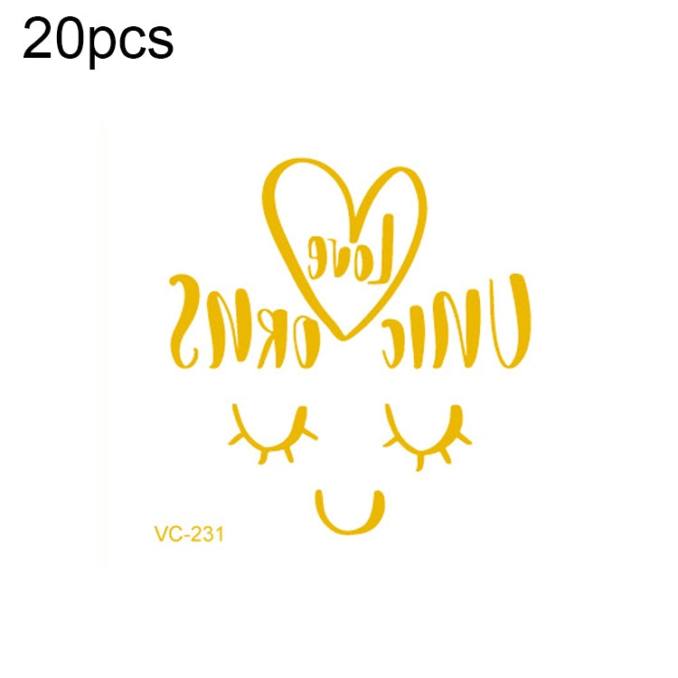 20 PCS Waterproof Bachelor Party Hot Stamping Wedding Bridal Tattoo Stickers