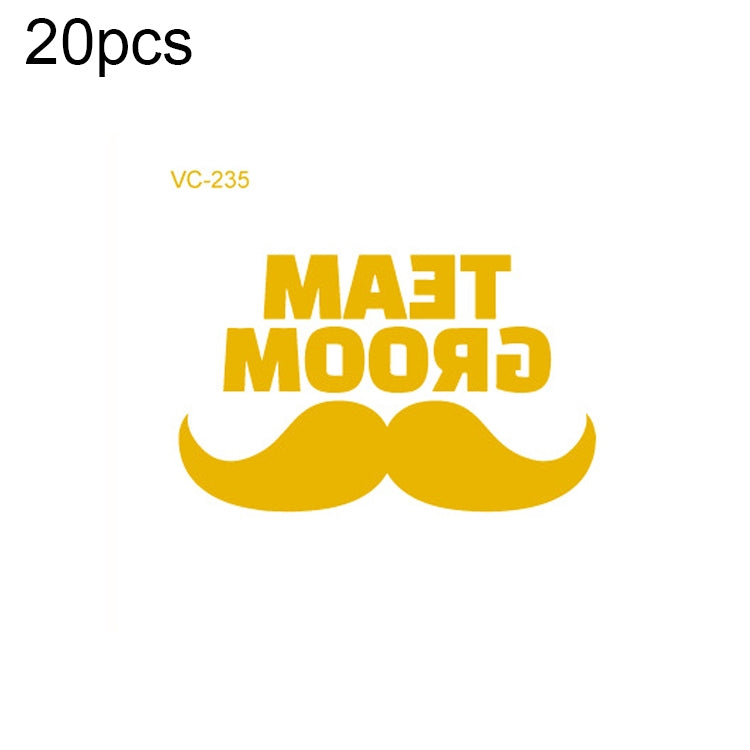 20 PCS Waterproof Bachelor Party Hot Stamping Wedding Bridal Tattoo Stickers